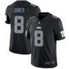 Nike Giants #8 Daniel Jones Black Men's Stitched NFL Limited Rush Impact Jersey - Custom Name