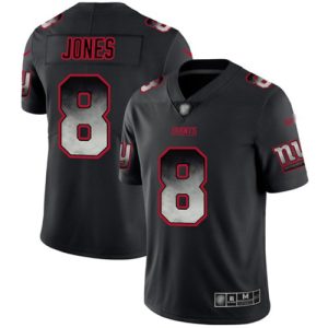 Nike Giants #8 Daniel Jones Black Men's Stitched NFL Vapor Untouchable Limited Smoke Fashion Jersey - Custom Name