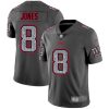 Nike Giants #8 Daniel Jones Gray Static Men's Stitched NFL Vapor Untouchable Limited Jersey - Custom Name