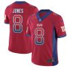 Nike Giants #8 Daniel Jones Red Alternate Men's Stitched NFL Limited Rush Drift Fashion Jersey - Custom Name
