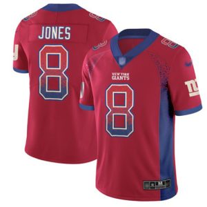Nike Giants #8 Daniel Jones Red Alternate Men's Stitched NFL Limited Rush Drift Fashion Jersey - Custom Name