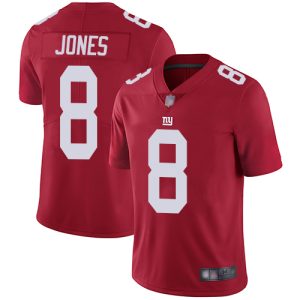 Nike Giants #8 Daniel Jones Red Alternate Men's Stitched NFL Vapor Untouchable Limited Jersey - Custom Name