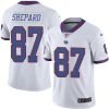 Nike Giants #87 Sterling Shepard White Men's Stitched NFL Limited Rush Jersey - Custom Name