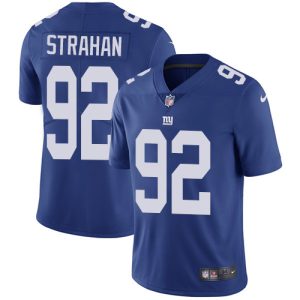 Nike Giants #92 Michael Strahan Royal Blue Team Color Men's Stitched NFL Vapor Untouchable Limited Jersey - Custom Name