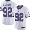 Nike Giants #92 Michael Strahan White Men's Stitched NFL Limited Rush Jersey - Custom Name