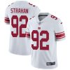 Nike Giants #92 Michael Strahan White Men's Stitched NFL Vapor Untouchable Limited Jersey - Custom Name
