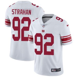 Nike Giants #92 Michael Strahan White Men's Stitched NFL Vapor Untouchable Limited Jersey - Custom Name