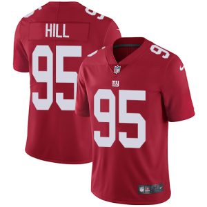 Nike Giants #95 B.J. Hill Red Alternate Men's Stitched NFL Vapor Untouchable Limited Jersey - Custom Name