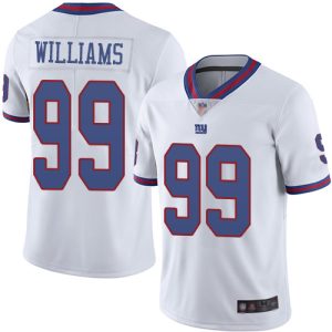 Nike Giants #99 Leonard Williams White Men's Stitched NFL Limited Rush Jersey - Custom Name