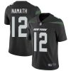 Nike Jets #12 Joe Namath Black Alternate Men's Stitched NFL Vapor Untouchable Limited Jersey - Custom Name
