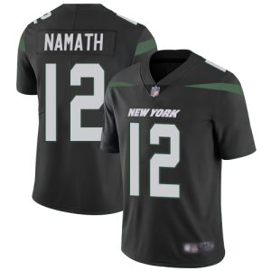 Nike Jets #12 Joe Namath Black Alternate Men's Stitched NFL Vapor Untouchable Limited Jersey - Custom Name
