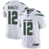 Nike Jets #12 Joe Namath White Men's Stitched NFL Vapor Untouchable Limited Jersey - Custom Name