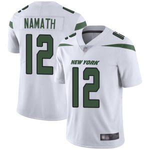 Nike Jets #12 Joe Namath White Men's Stitched NFL Vapor Untouchable Limited Jersey - Custom Name
