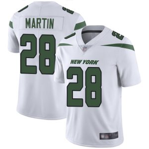 Nike Jets #28 Curtis Martin White Men's Stitched NFL Vapor Untouchable Limited Jersey - Custom Name