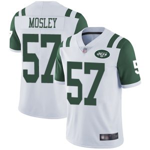 Nike Jets #57 C.J. Mosley White Men's Stitched NFL Vapor Untouchable Limited Jersey - Custom Name