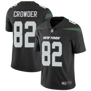 Nike Jets #82 Jamison Crowder Black Alternate Men's Stitched NFL Vapor Untouchable Limited Jersey - Custom Name