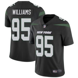 Nike Jets #95 Quinnen Williams Black Alternate Men's Stitched NFL Vapor Untouchable Limited Jersey - Custom Name