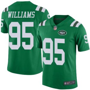 Nike Jets #95 Quinnen Williams Green Men's Stitched NFL Limited Rush Jersey - Custom Name