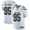 Nike Jets #95 Quinnen Williams White Men's Stitched NFL Vapor Untouchable Limited Jersey - Custom Name