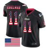 Nike Patriots #11 Julian Edelman Black Men's Stitched NFL Limited Rush USA Flag Jersey - Custom Name