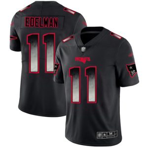 Nike Patriots #11 Julian Edelman Black Men's Stitched NFL Vapor Untouchable Limited Smoke Fashion Jersey - Custom Name