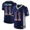 Nike Patriots #11 Julian Edelman Navy Blue Team Color Men's Stitched NFL Limited Rush Drift Fashion Jersey - Custom Name