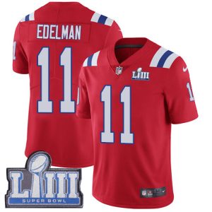 Nike Patriots #11 Julian Edelman Red Alternate Super Bowl LIII Bound Men's Stitched NFL Vapor Untouchable Limited Jersey - Custom Name