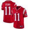 Nike Patriots #11 Julian Edelman Red Men's Stitched NFL Limited Inverted Legend Jersey - Custom Name