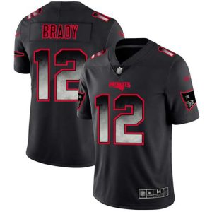 Nike Patriots #12 Tom Brady Black Men's Stitched NFL Vapor Untouchable Limited Smoke Fashion Jersey - Custom Name