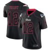 Nike Patriots #12 Tom Brady Lights Out Black Men's Stitched NFL Limited Rush Jersey - Custom Name