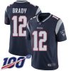 Nike Patriots #12 Tom Brady Navy Blue Team Color Men's Stitched NFL 100th Season Vapor Limited Jersey - Custom Name