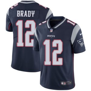 Nike Patriots #12 Tom Brady Navy Blue Team Color Men's Stitched NFL Vapor Untouchable Limited Jersey - Custom Name