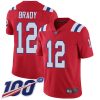 Nike Patriots #12 Tom Brady Red Alternate Men's Stitched NFL 100th Season Vapor Limited Jersey - Custom Name