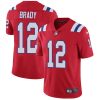 Nike Patriots #12 Tom Brady Red Alternate Men's Stitched NFL Vapor Untouchable Limited Jersey - Custom Name