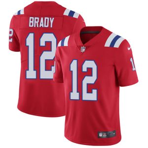 Nike Patriots #12 Tom Brady Red Alternate Men's Stitched NFL Vapor Untouchable Limited Jersey - Custom Name