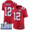 Nike Patriots #12 Tom Brady Red Alternate Super Bowl LIII Bound Men's Stitched NFL Vapor Untouchable Limited Jersey - Custom Name