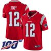 Nike Patriots #12 Tom Brady Red Men's Stitched NFL Limited Inverted Legend 100th Season Jersey - Custom Name