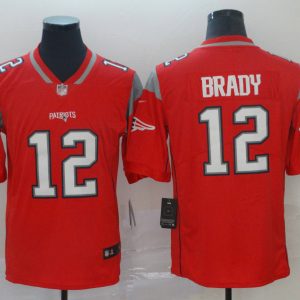 Nike Patriots #12 Tom Brady Red Men's Stitched NFL Limited Inverted Legend Jersey - Custom Name