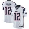 Nike Patriots #12 Tom Brady White Men's Stitched NFL Vapor Untouchable Limited Jersey - Custom Name