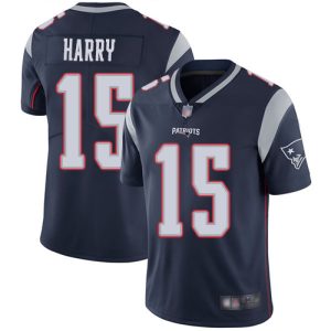 Nike Patriots #15 N'Keal Harry Navy Blue Team Color Men's Stitched NFL Vapor Untouchable Limited Jersey - Custom Name
