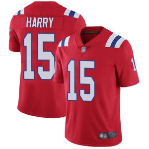 Nike Patriots #15 N'Keal Harry Red Alternate Men's Stitched NFL Vapor Untouchable Limited Jersey - Custom Name