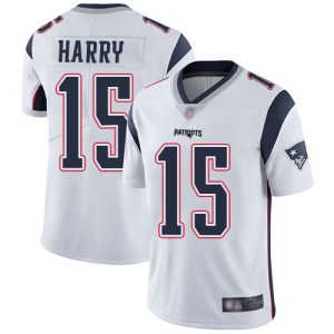 Nike Patriots #15 N'Keal Harry White Men's Stitched NFL Vapor Untouchable Limited Jersey - Custom Name