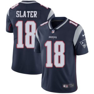 Nike Patriots #18 Matt Slater Navy Blue Team Color Men's Stitched NFL Vapor Untouchable Limited Jersey - Custom Name