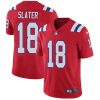 Nike Patriots #18 Matt Slater Red Alternate Men's Stitched NFL Vapor Untouchable Limited Jersey - Custom Name
