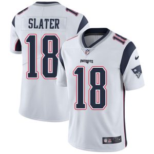 Nike Patriots #18 Matt Slater White Men's Stitched NFL Vapor Untouchable Limited Jersey - Custom Name