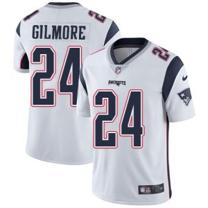 Nike Patriots #24 Stephon Gilmore White Men's Stitched NFL Vapor Untouchable Limited Jersey - Custom Name