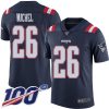Nike Patriots #26 Sony Michel Navy Blue Men's Stitched NFL Limited Rush 100th Season Jersey - Custom Name