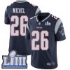 Nike Patriots #26 Sony Michel Navy Blue Team Color Super Bowl LIII Bound Men's Stitched NFL Vapor Untouchable Limited Jersey - Custom Name