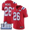 Nike Patriots #26 Sony Michel Red Alternate Super Bowl LIII Bound Men's Stitched NFL Vapor Untouchable Limited Jersey - Custom Name