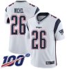 Nike Patriots #26 Sony Michel White Men's Stitched NFL 100th Season Vapor Limited Jersey - Custom Name